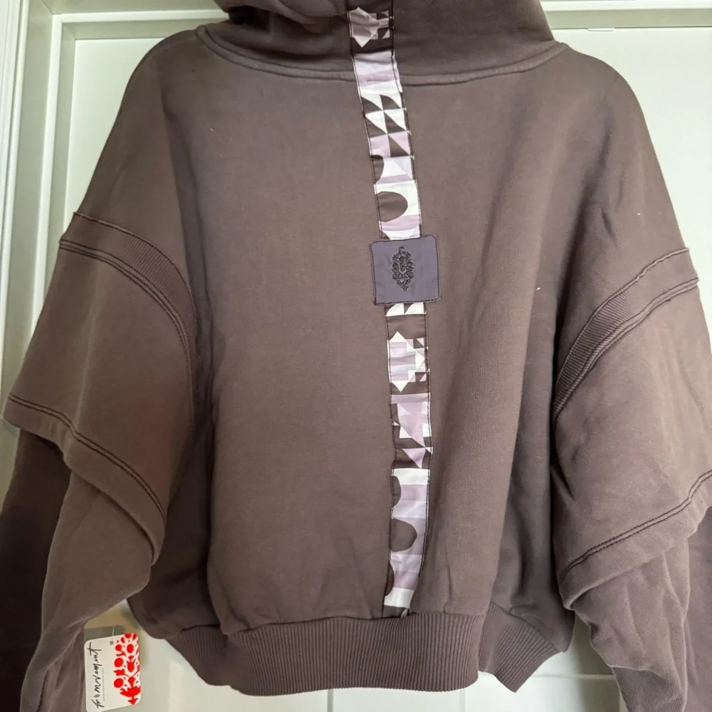 Free People SNOW FLOW HOODIE NWT size Large color driftwood - Picture 11 of 12